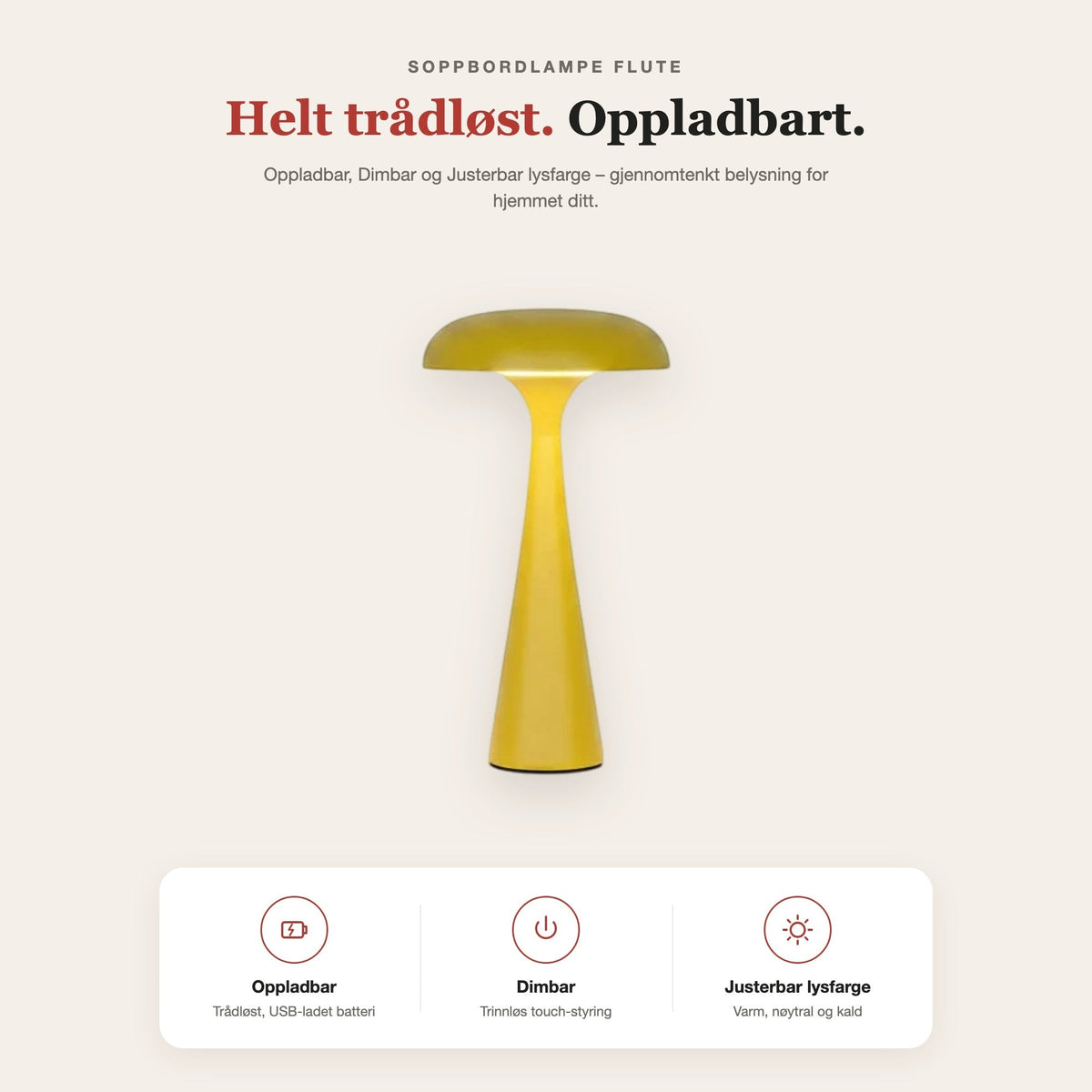Soppbordlampe flute-form – funksjoner og fordeler