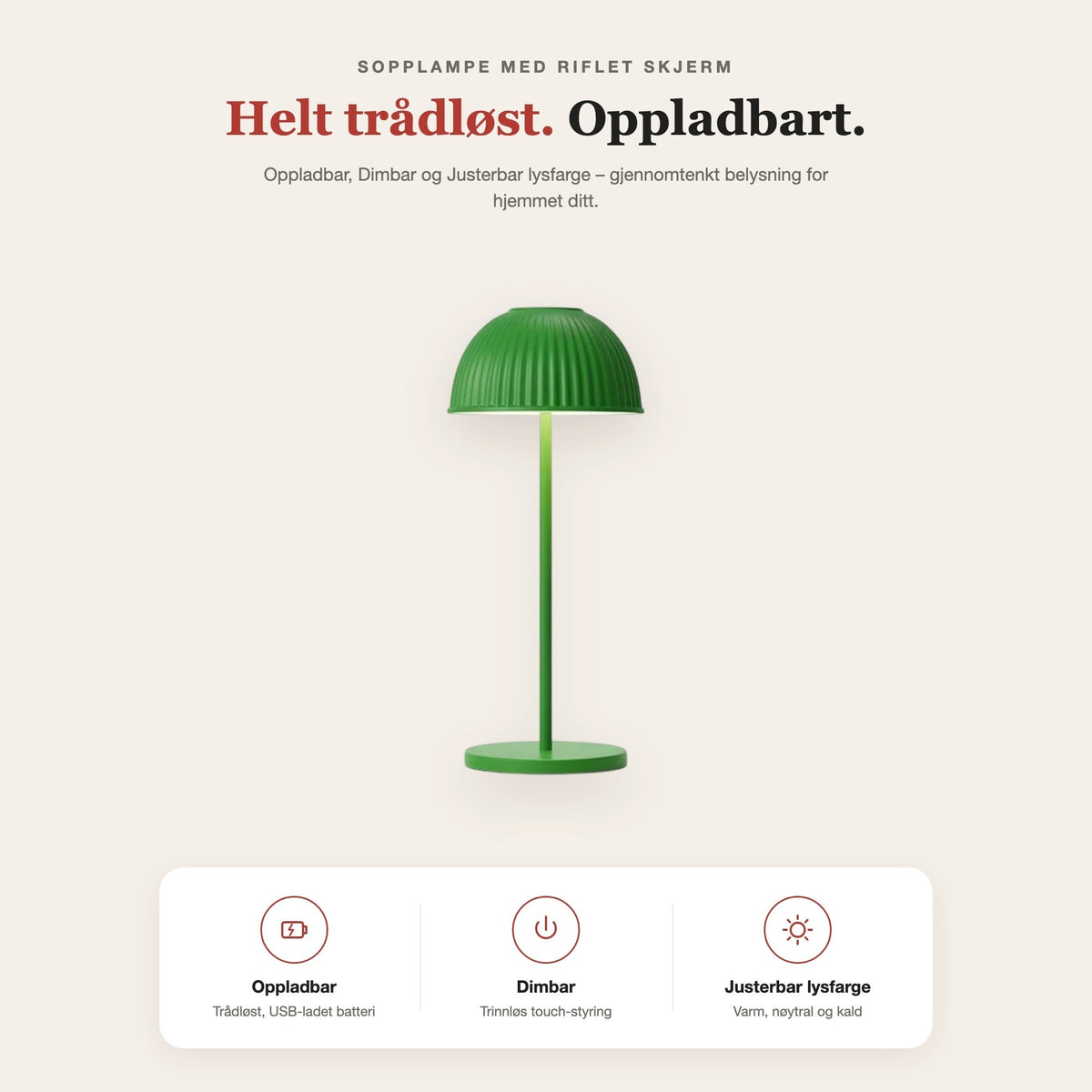 Sopplampe med riflet skjerm – funksjoner og fordeler