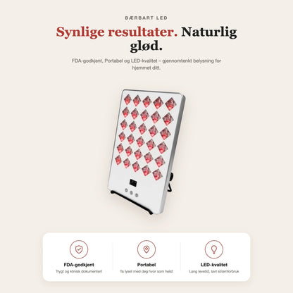 Bærbart LED-lysterapipanel 12W – funksjoner og fordeler