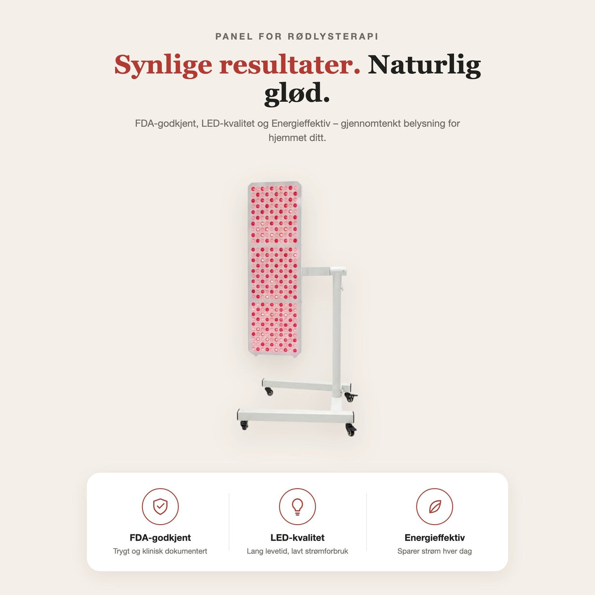 Panel for rødlysterapi – funksjoner og fordeler