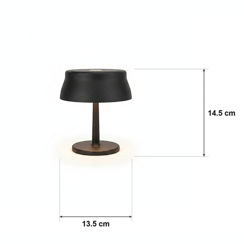 Mål og spesifikasjoner for UFO disc-top cordless bordlampe – 5200 mAh