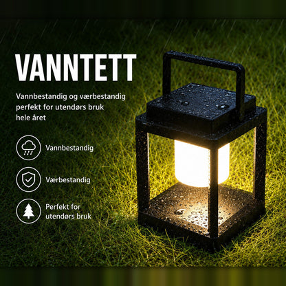 Utelykt med solcelle og USB-lading – IP44 4800 mAh