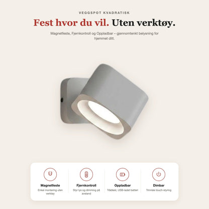 Veggspot kvadratisk – funksjoner og fordeler