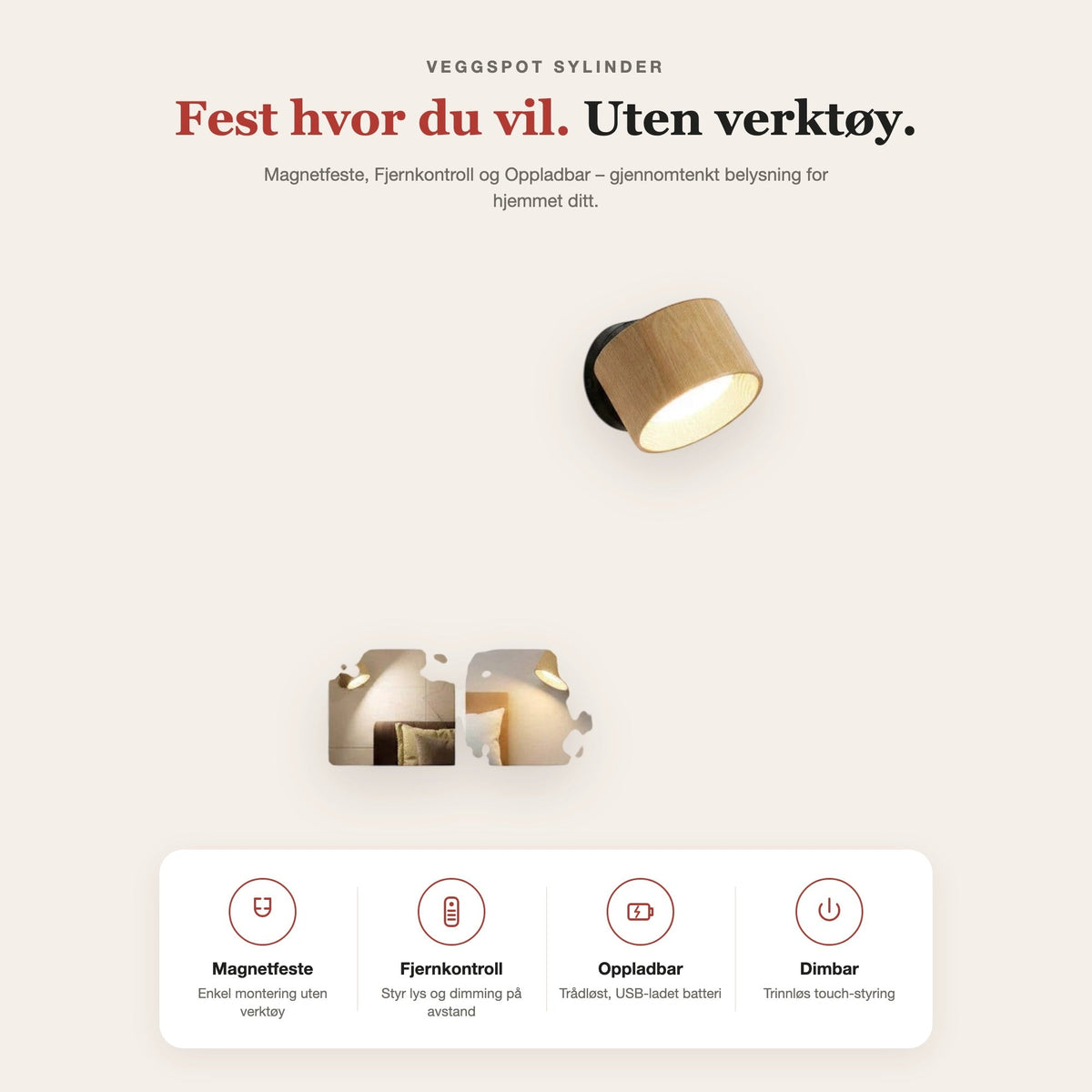 Veggspot sylinder – funksjoner og fordeler
