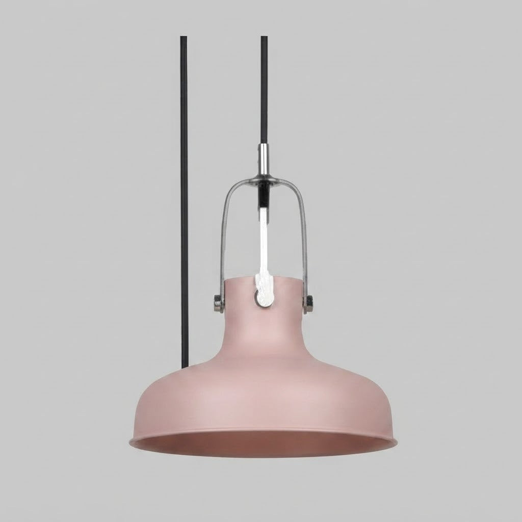 Macaron pendellampe – buet metallskjerm – Rosa
