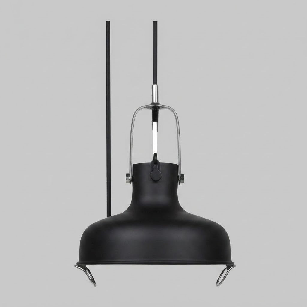 Macaron pendellampe – buet metallskjerm – Sort