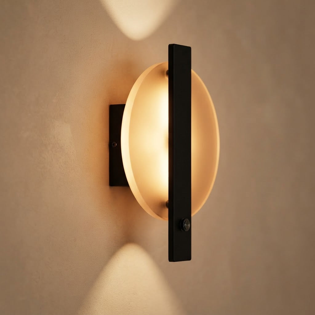 Minimalistisk LED vegglampe – opp/ned lys – tent på veggen