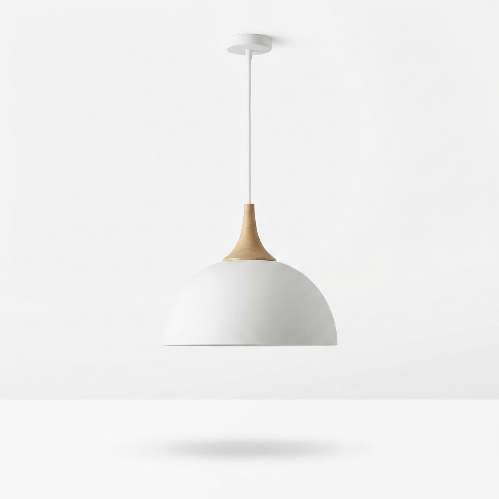 Trependel – kuppel i tre og metall – Hvit