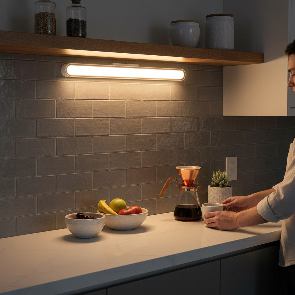 Lysverden 32 cm white LED under cabinet light with touch control and 3 color temperatures.