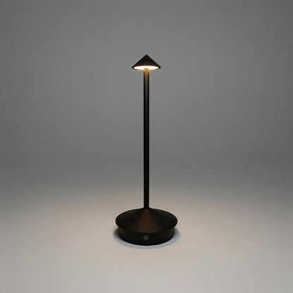 Lysverden black aluminum touch-controlled pinnacle table lamp with 3 color temperatures and dimmable brightness.