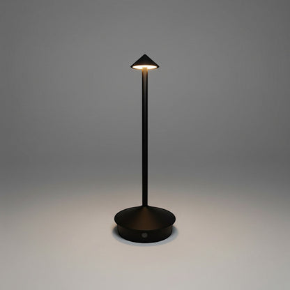Lysverden black aluminum touch-controlled pinnacle table lamp with 3 color temperatures and dimmable brightness.