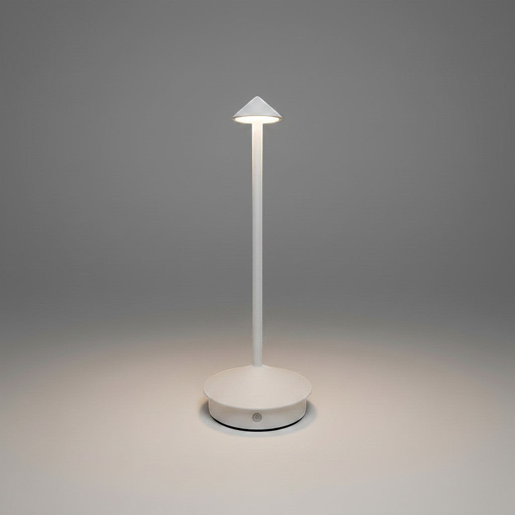 Lysverden black aluminum pinnacle touch-controlled table lamp with 3 color temperatures and dimmable light.