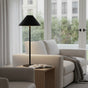 Lysverden black cordless table lamp with conical ABS shade, metal base, touch control, and dimming. 3000K warm light.