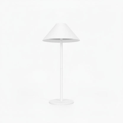 Lysverden cordless black ABS conical shade table lamp with metal base, touch control, dimming, 3000K.