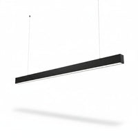 Lysverden black linkable LED linear fixture, 36W, 4000K neutral white light, 1200mm length, ideal for commercial spaces.