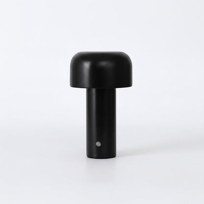 Lysverden black metal mushroom-shaped table lamp with touch control and USB-C charging.