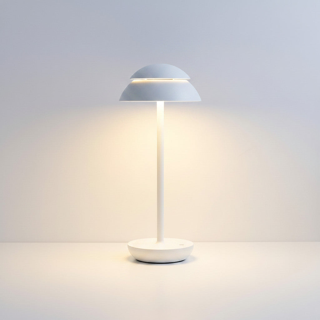 Lysverden black metal and ABS Saturn-inspired desk lamp with touch control and 4000 mAh battery