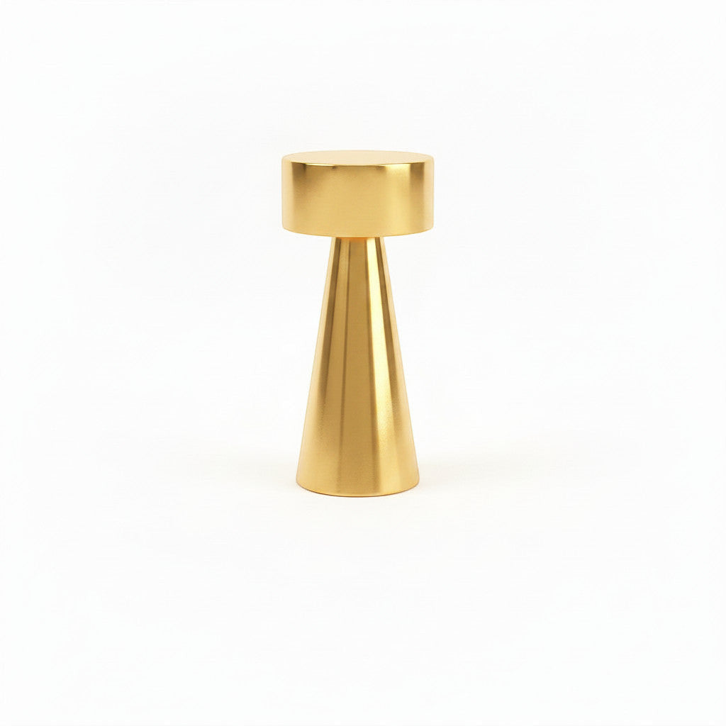 Lysverden black mini cylindrical cordless table lamp with touch control and 3-level dimming.