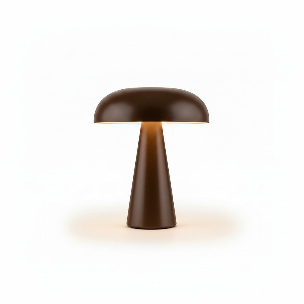 Lysverden black aluminum mushroom table lamp with touch control and 4 color temperatures.