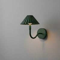 Lysverden classic black pleated shade wall lamp with touch control and remote, adjustable brightness and color temperature.