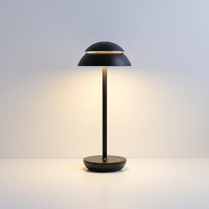 Lysverden black metal and ABS Saturn-inspired table lamp with touch control and 4000 mAh battery