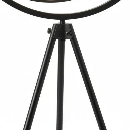 Lysverden black metal tripod floor lamp base with a circular frame, featuring a modern minimalist design.