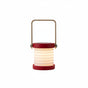 Lysverden collapsible accordion lantern with wood handle, touch control, dimmable, rechargeable. White.