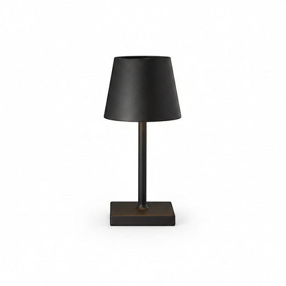 Lysverden compact Italian restaurant lamp in white aluminum with touch dimming and 3000K warm light. 5200mAh battery.