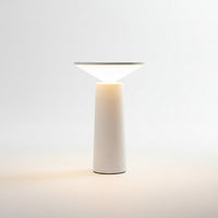 Lysverden Cone modern white ABS touch-controlled dimmable LED table lamp with 3 color temperatures.