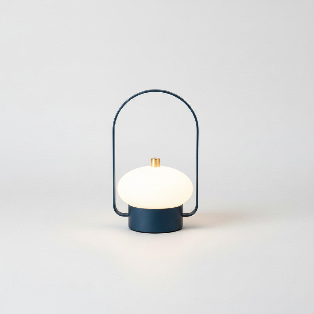 Lysverden copper metal lantern lamp with opal PMMA dome, touch control, 3 color temps, dimmable, rechargeable