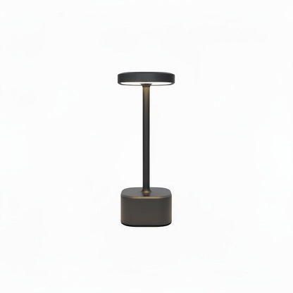 Lysverden cordless table lamp with square top, aluminum finish, touch control, and 4 color temperatures.