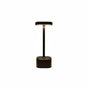 Lysverden cordless square-top table lamp in black aluminum with touch control and 4 color temperatures.