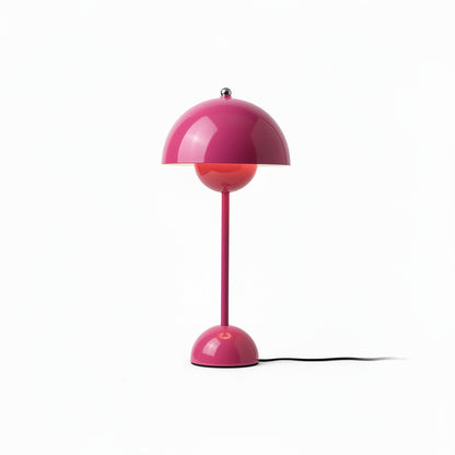 Lysverden green metal Flowerpot table lamp with double dome design and E27 socket.