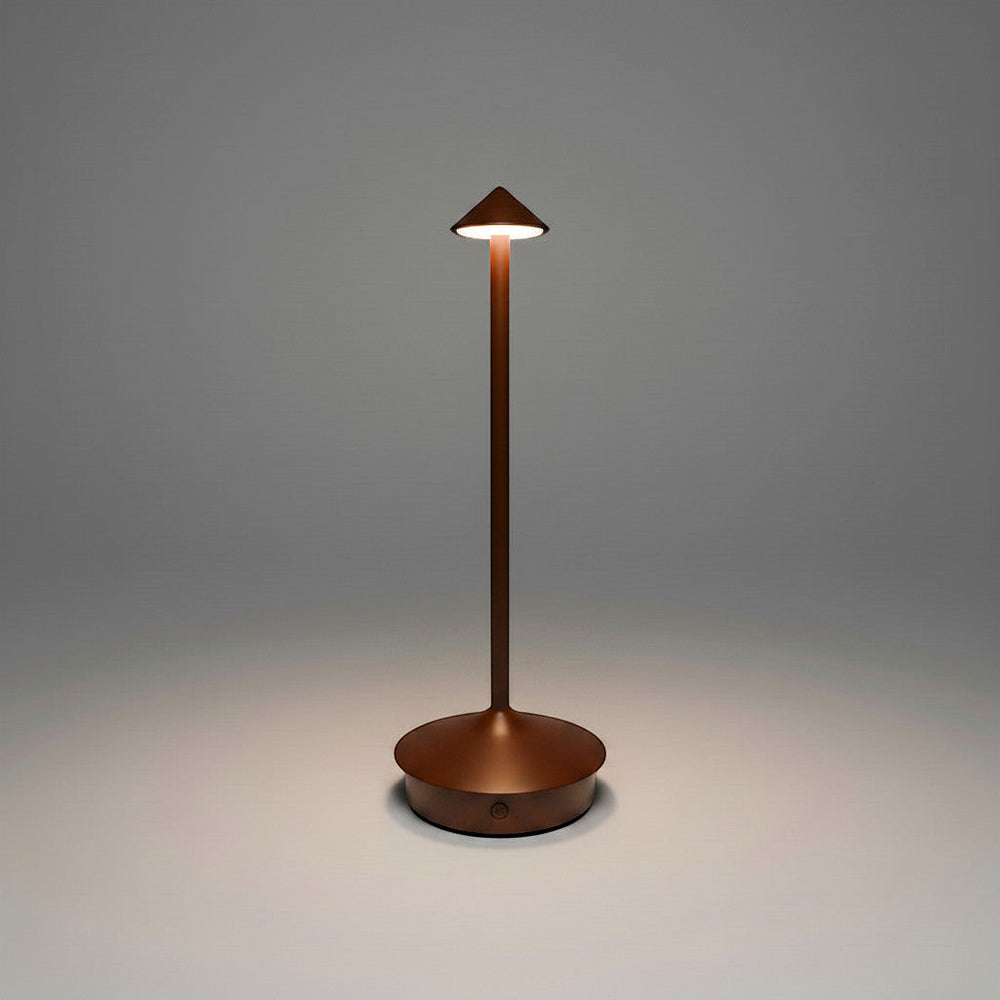 Lysverden slim gold aluminum touch-controlled table lamp with 3 color temperatures and dimmable brightness.
