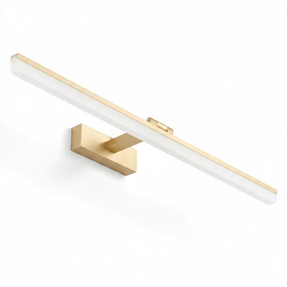 Lysverden gold LED linear wall lamp with a sleek minimalist design for bathroom mirrors or art lighting.