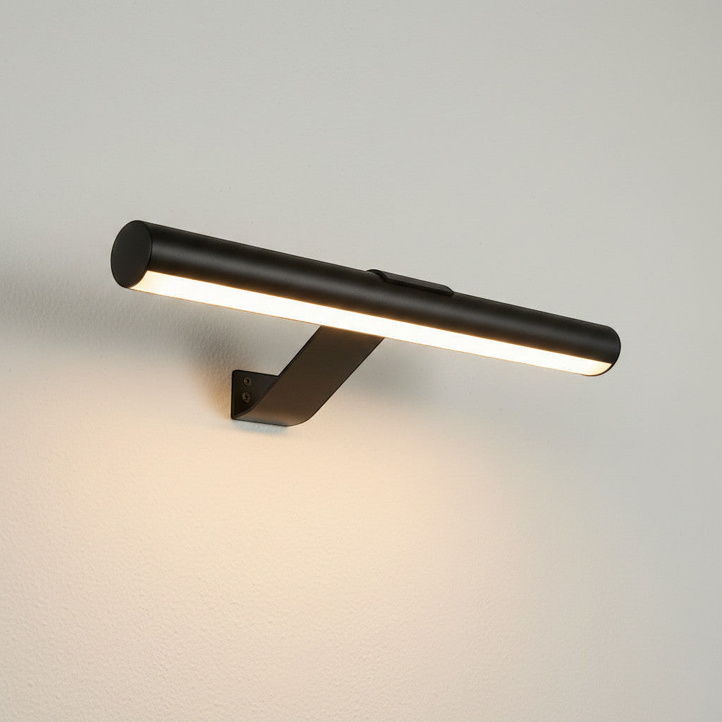 Lysverden moderne bildelampe i gullfarget rør med dimbar LED, 3 fargetemperaturer, touch-styring, 4400 mAh batteri, USB-C