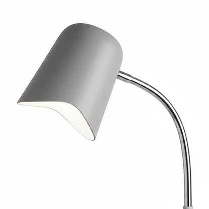 Lysverden minimalistisk grå gulvlampe med vippbar kjegleformet metallskjerm for retningsbestemt leselys