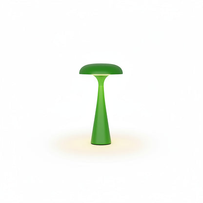 Lysverden green flute-shaped mushroom table lamp with touch control and dimmable brightness.