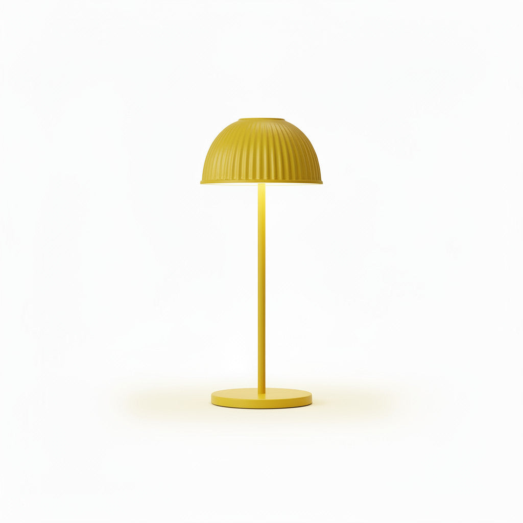 Lysverden green ribbed dome table lamp with touch control, 3 color temperatures, and dimmable brightness.
