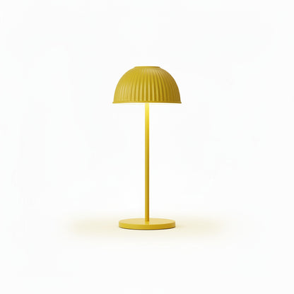 Lysverden green ribbed dome table lamp with touch control, 3 color temperatures, and dimmable brightness.