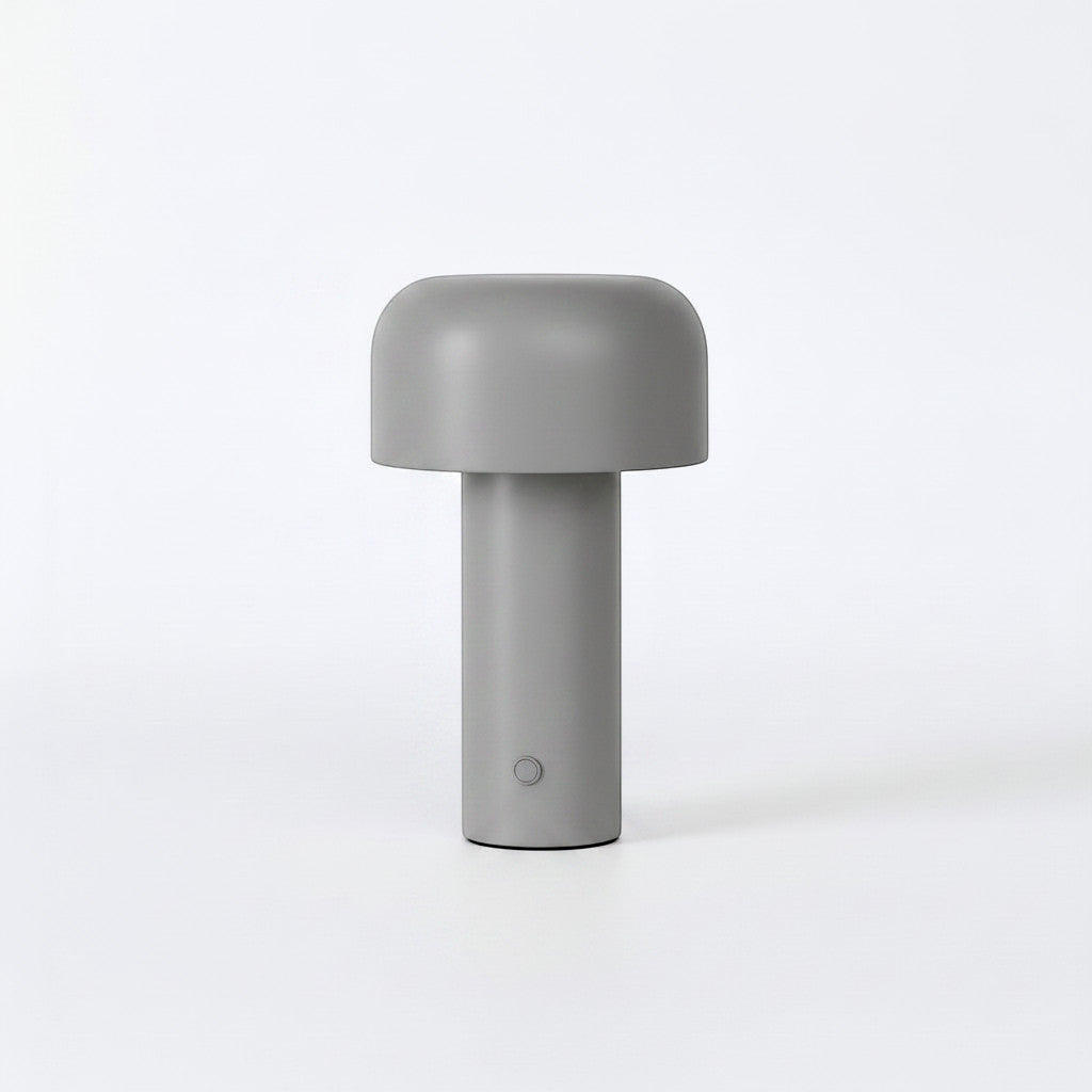 Lysverden grey metal mushroom-shaped table lamp with touch control and 3 brightness levels.