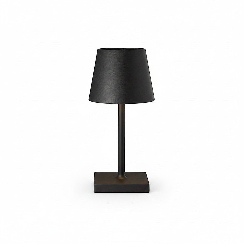 Lysverden black compact Italian restaurant lamp with touch dimming and 3000K warm light.