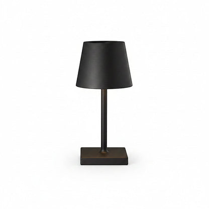 Lysverden black compact Italian restaurant lamp with touch dimming and 3000K warm light.