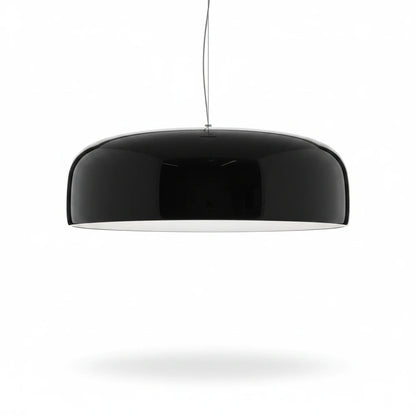 Lysverden Kuppelpendel black glossy metal dome pendant light with a minimalist Scandinavian design