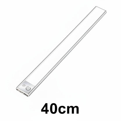Lysverden 40cm LED under cabinet light with motion sensor, USB-C rechargeable, brushed aluminum