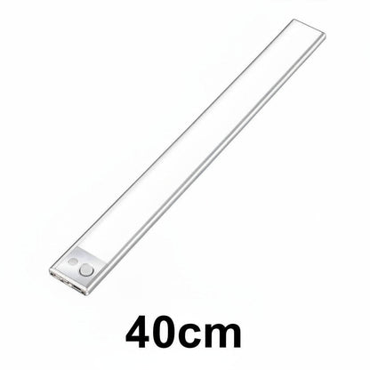 Lysverden 40cm LED under cabinet light with motion sensor, USB-C rechargeable, brushed aluminum