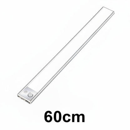 Lysverden 40cm LED under cabinet light with motion sensor, USB-C rechargeable, brushed aluminum
