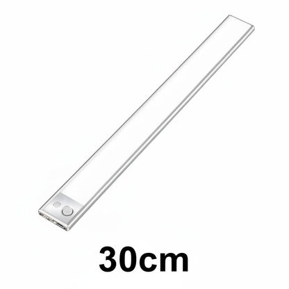 Lysverden 30cm LED cabinet light with motion sensor, USB-C rechargeable, brushed aluminum