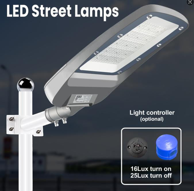 LED gatelys med Osram driver, IP65 og NEMA-sokkel