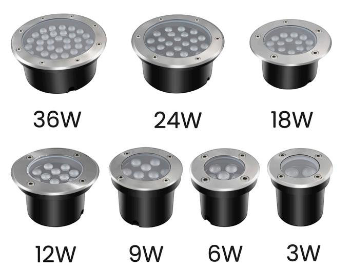 LED undervannslampe rustfritt stål for basseng og fontene, IP68